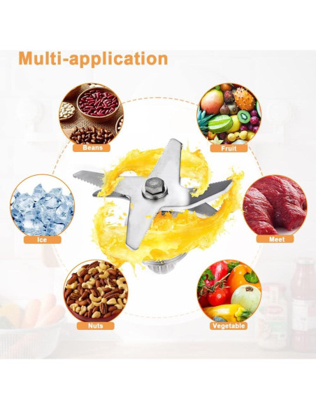 Cuchilla de Licuadora Húmeda Hicello 6 Cuchillas Acero Inoxidable