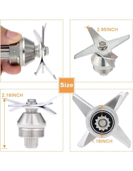 Cuchilla de Licuadora Húmeda Hicello 6 Cuchillas Acero Inoxidable