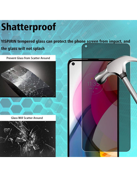 Protector de Pantalla Privado 2 Pcs para Motorola G Stylus 2021