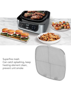 Paquete de 2 Escudos Antisalpicaduras Acero Inoxidable Ninja Foodi 2