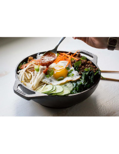 Mini Wok de Hierro Fundido Lodge L9MW 22.86 cm Negro 2