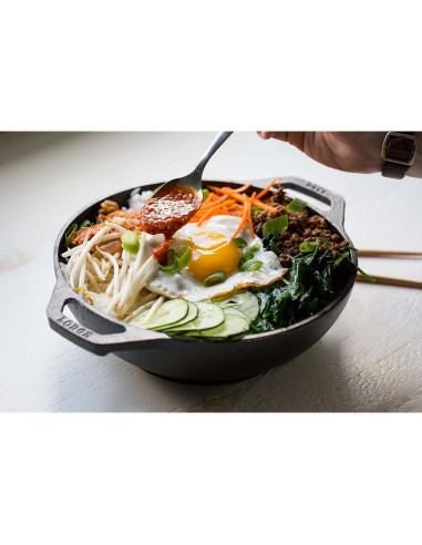 Mini Wok de Hierro Fundido Lodge L9MW 22.86 cm Negro