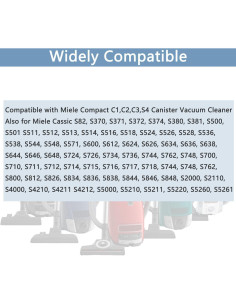 Manguera Plástica Curva Gleway 33cm Compatible Miele S2110 C1 C2 C3 2