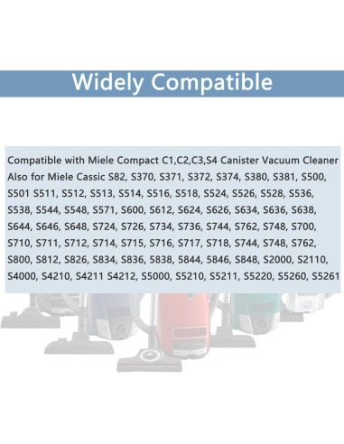 Manguera Plástica Curva Gleway 33cm Compatible Miele S2110 C1 C2 C3