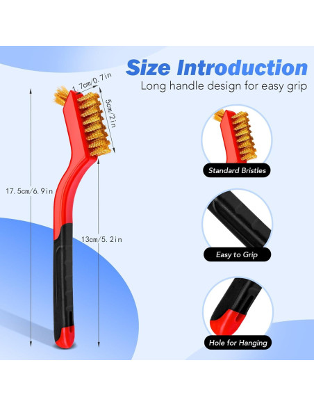 Juego de Cepillos de Alambre TOSEERY 6 Piezas para Limpieza