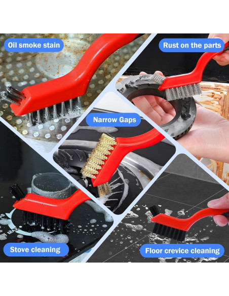 Juego de Cepillos de Alambre TOSEERY 6 Piezas para Limpieza