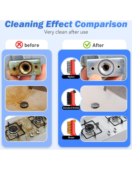 Juego de Cepillos de Alambre TOSEERY 6 Piezas para Limpieza