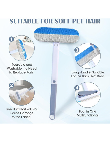 Removedor de Pelo de Mascota 4 en 1 Taefuwr Ecológico Removedor de Pelo de Mascota 4 en 1 Taefuwr Ecológico