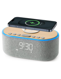 Reloj Despertador Bluetooth USCCE UE-268 con Carga Inalámbrica 10W