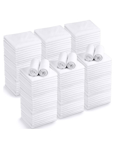 Moukeren Toallas de Mano Blancas 72 Piezas 40x68 cm Microfibra