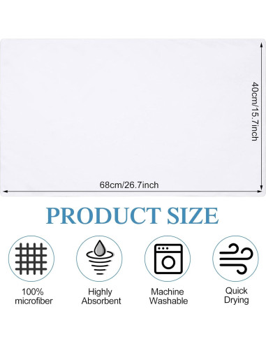 Moukeren Toallas de Mano Blancas 72 Piezas 40x68 cm Microfibra