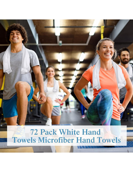 Moukeren Toallas de Mano Blancas 72 Piezas 40x68 cm Microfibra Moukeren Toallas de Mano Blancas 72 Piezas 40x68 cm Microfibra