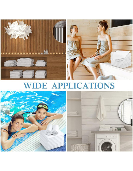 Moukeren Toallas de Mano Blancas 72 Piezas 40x68 cm Microfibra Moukeren Toallas de Mano Blancas 72 Piezas 40x68 cm Microfibra