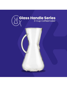 Cafetera Chemex 3 Tazas Zafiro - Vaso de Vidrio Manual 2