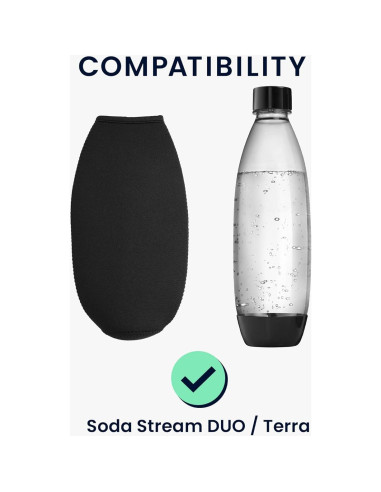 Funda de Neopreno kwmobile para Botella SodaStream - Set de 2