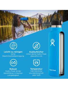 Botella de Agua Reutilizable Hydro Flask 620 ml Acero Inoxidable Estrella de Mar 2