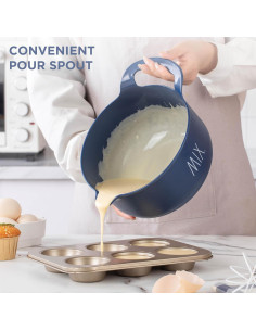 Juego de 4 Tazones de Mezcla Antideslizantes Rae Dunn - 3L 2