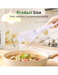 Cuchara de Cocina Multifuncional 6 en 1 Leiteea - Silicona Roja 2