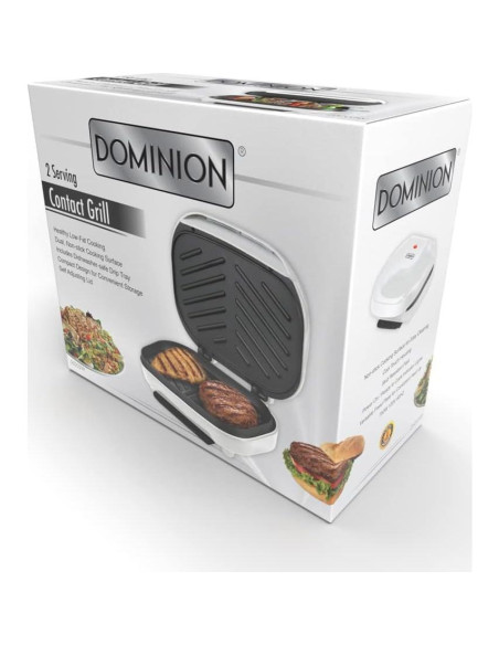 Parrilla Eléctrica Dominion D5203W Clásica 1200W 2 Porciones