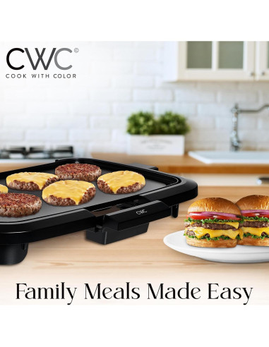 Plancha Eléctrica COOK WITH COLOR 1200W Superficie Antiadherente