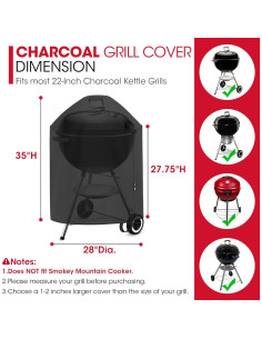 Cubierta Redonda para Parrilla Unicook 28" Diá x 89 cm Al 2