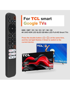 Control Remoto Reemplazo TCL para TV Google/Roku 4K UHD 2