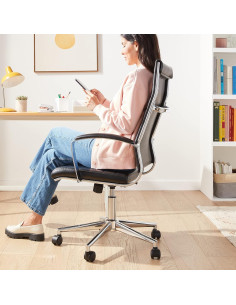 Silla de Escritorio Ejecutiva Amazon Basics, Respaldo Alto, Negro 2