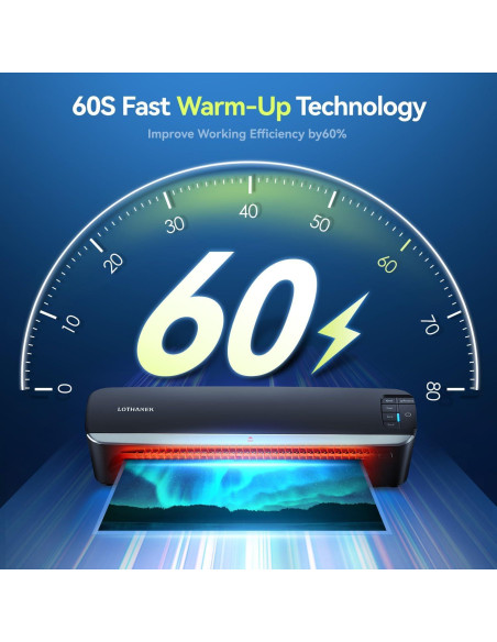 Laminadora A3 LOTHANEK G50 HD 4 Rodillos 60 Seg Calentamiento