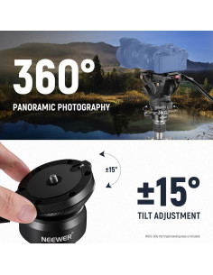 Base de Nivelación de Trípode NEEWER 50mm con Burbuja 2
