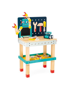Banco de Trabajo Janod Brico'Kids con Robot y 51 Accesorios