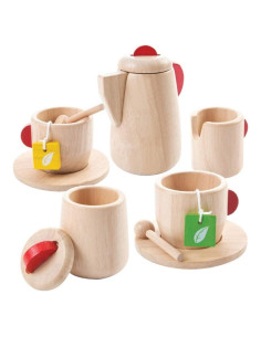 Juego de Té de Madera PlanToys Ecológico para Niños