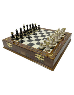 Set de Ajedrez Grande Antochia Crafts 42x42cm Madera Lujo