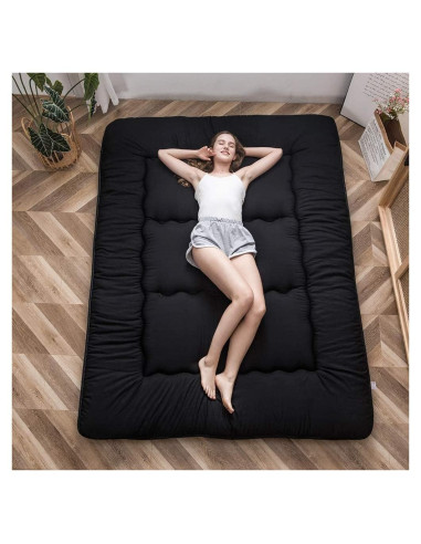 Colchón Futón Japonés MAXYOYO Reina 10 cm Negro Plegable