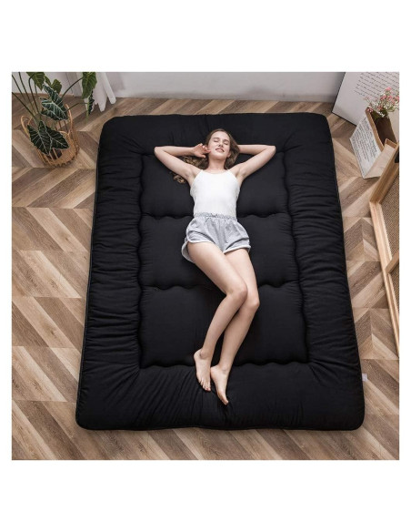 Colchón Futón Japonés MAXYOYO Reina 10 cm Negro Plegable