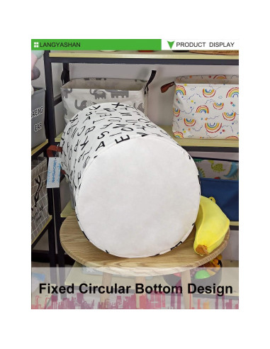 Cesta de Ropa Plegable LANGYASHAN 50.1x39.9 cm Lienzo