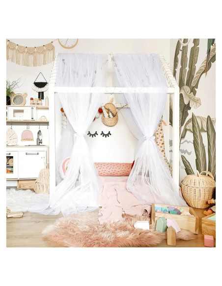 Cortina de Canopy NICETOWN Blanca 114x180 cm para Cama