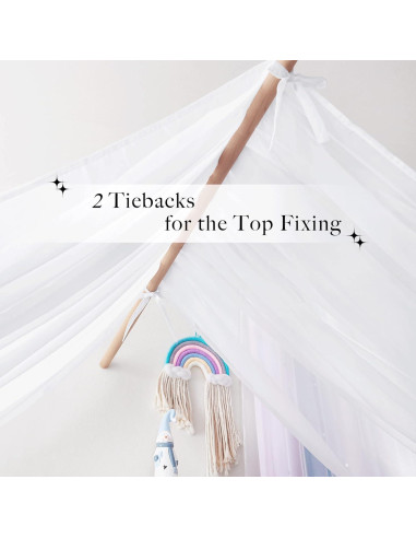 Cortina de Canopy NICETOWN Blanca 114x180 cm para Cama