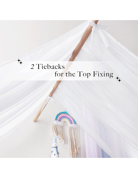 Cortina de Canopy NICETOWN Blanca 114x180 cm para Cama