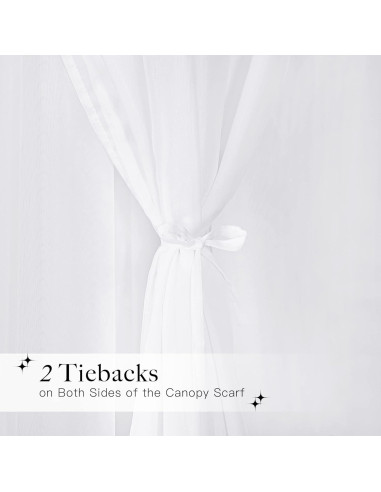 Cortina de Canopy NICETOWN Blanca 114x180 cm para Cama