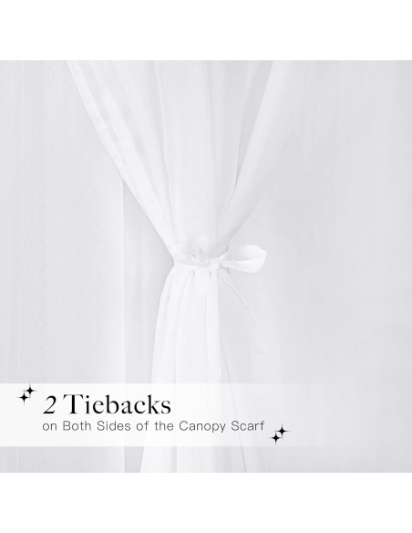 Cortina de Canopy NICETOWN Blanca 114x180 cm para Cama