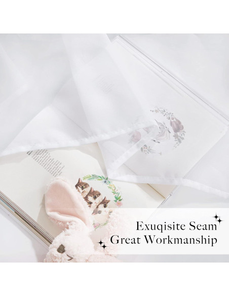 Cortina de Canopy NICETOWN Blanca 114x180 cm para Cama