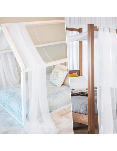 Cortina de Canopy NICETOWN Blanca 114x180 cm para Cama