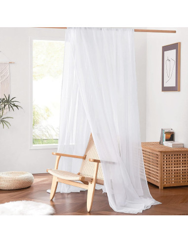 Cortina de Canopy NICETOWN Blanca 114x180 cm para Cama