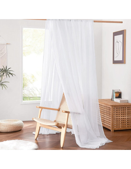 Cortina de Canopy NICETOWN Blanca 114x180 cm para Cama