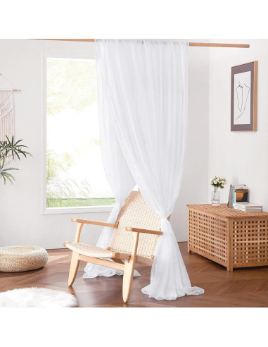 Cortina de Canopy NICETOWN Blanca 114x180 cm para Cama