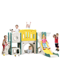 Tobogán para Niños Pequeños MOCUTEEN 8 en 1 Verde