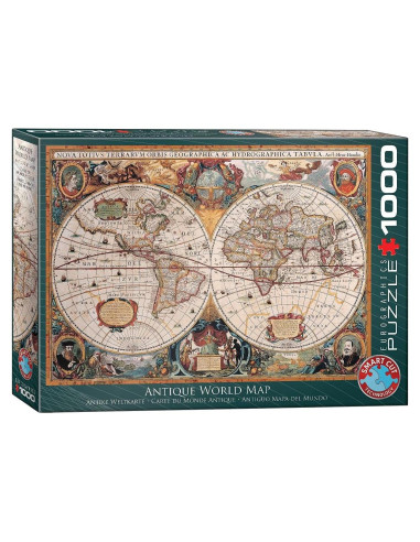 Rompecabezas Mapa Mundial Antiguo EuroGraphics 1000 Piezas