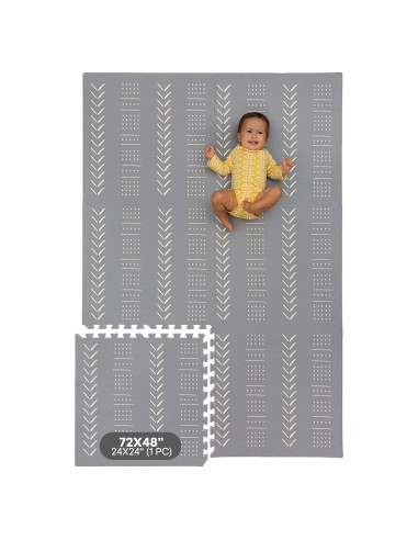 Alfombra de Juego para Bebés Master 182.88x121.92 cm Gris