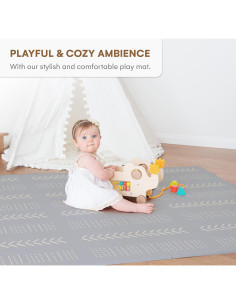Alfombra de Juego para Bebés Master 182.88x121.92 cm Gris 2