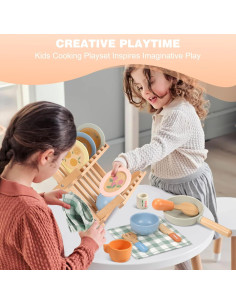 Juego de Utensilios de Cocina de Madera Pithfor 19x8.9x25.4cm 2